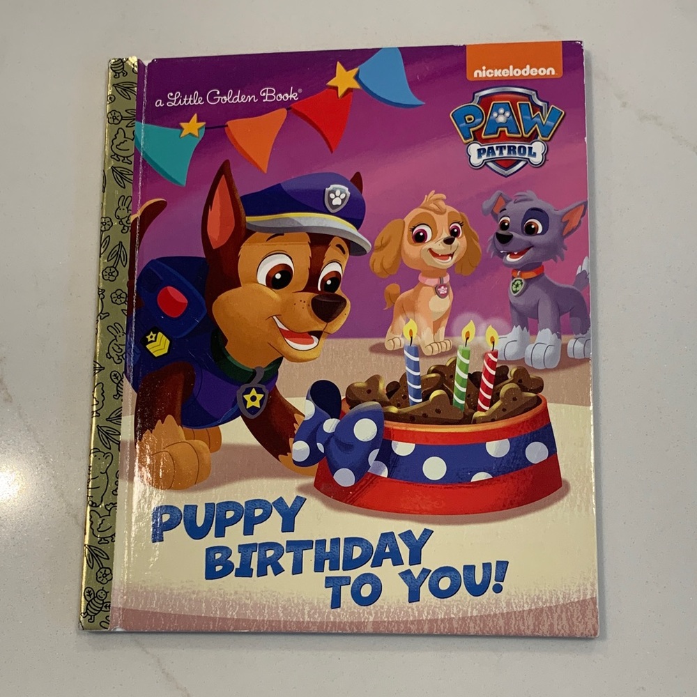 Paw Patrol Purple and Pink Puppy Birthday Book